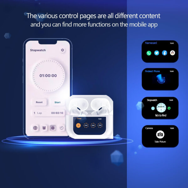 A9 Pro Wireless Airpods with 5.4 Bluetooth Active Noise Cancelling - Image 2