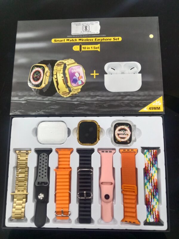 H20 Ultra Smart Watch 10 in 1 Set With EarPods - Image 4